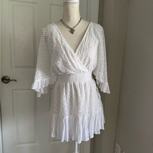 Jasper white lace romper